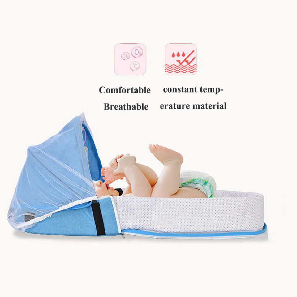 Baby Crib Multi-Function Baby Bed Nest Baby Mosquito Net Foldable Baby Nest Bassinet Infant Sleep Portable Bed