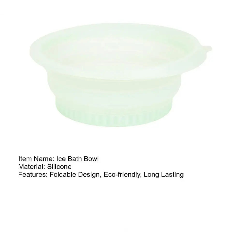 Foldable Silicone Ice Bath Bowl -Facial Skin Care & Migraine Relief, Reusable Cold Compress Basin for Puffiness & Acne Reduction