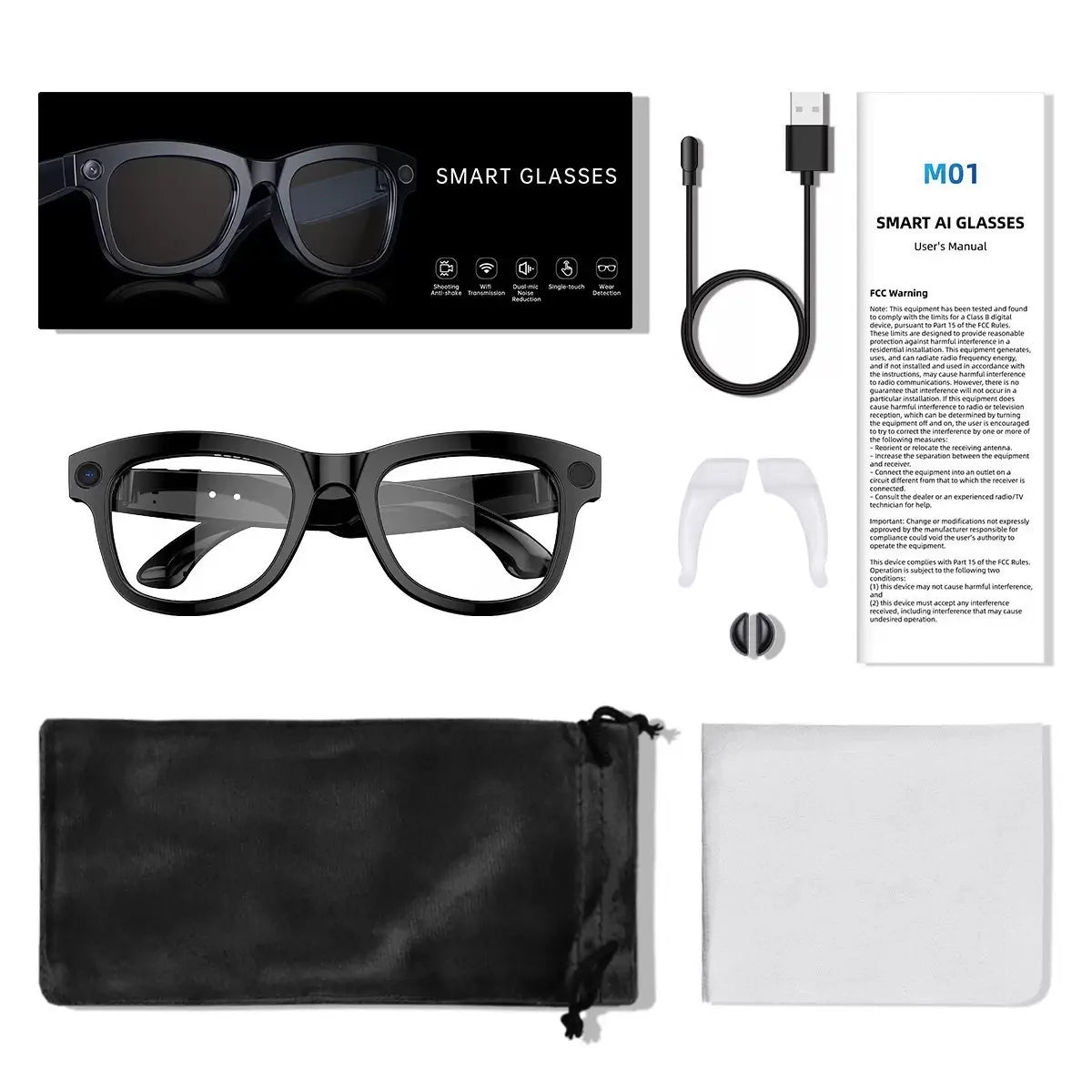 Ai Smart Glasses with 800W Pixel Sony Camera for HD1080P Photography Video Sound Record Calls Chatgpt Translation Sunglasses