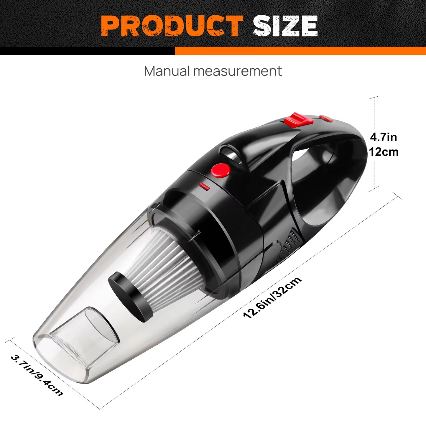 3 in 1 Cordless Handheld Vacuum Cleaner, Rechargeable Portable Powerful Cordless Vacuum Cleaner, Long Runtime USB Rechargeable