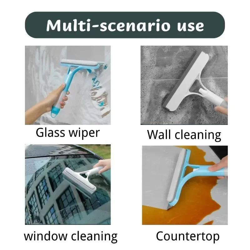 3-In-1 Multifunctional Mirrors Glass Window Wiper with Watering Can Glass Cleaning Tool Scraper Household Window Cleaning Tools