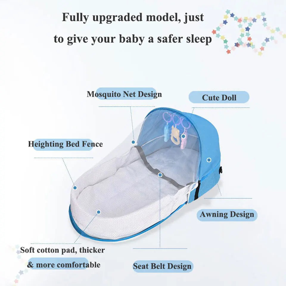 Baby Crib Multi-Function Baby Bed Nest Baby Mosquito Net Foldable Baby Nest Bassinet Infant Sleep Portable Bed