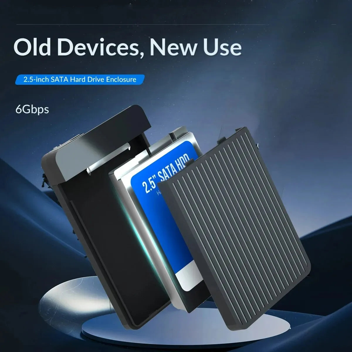 2.5 HDD/SSD Case SATA to USB 3.1/3.0 Adapter Case 6Gbps HD External Hard Drive Enclosure Box for Disk HDD Type USB-C Enclosure