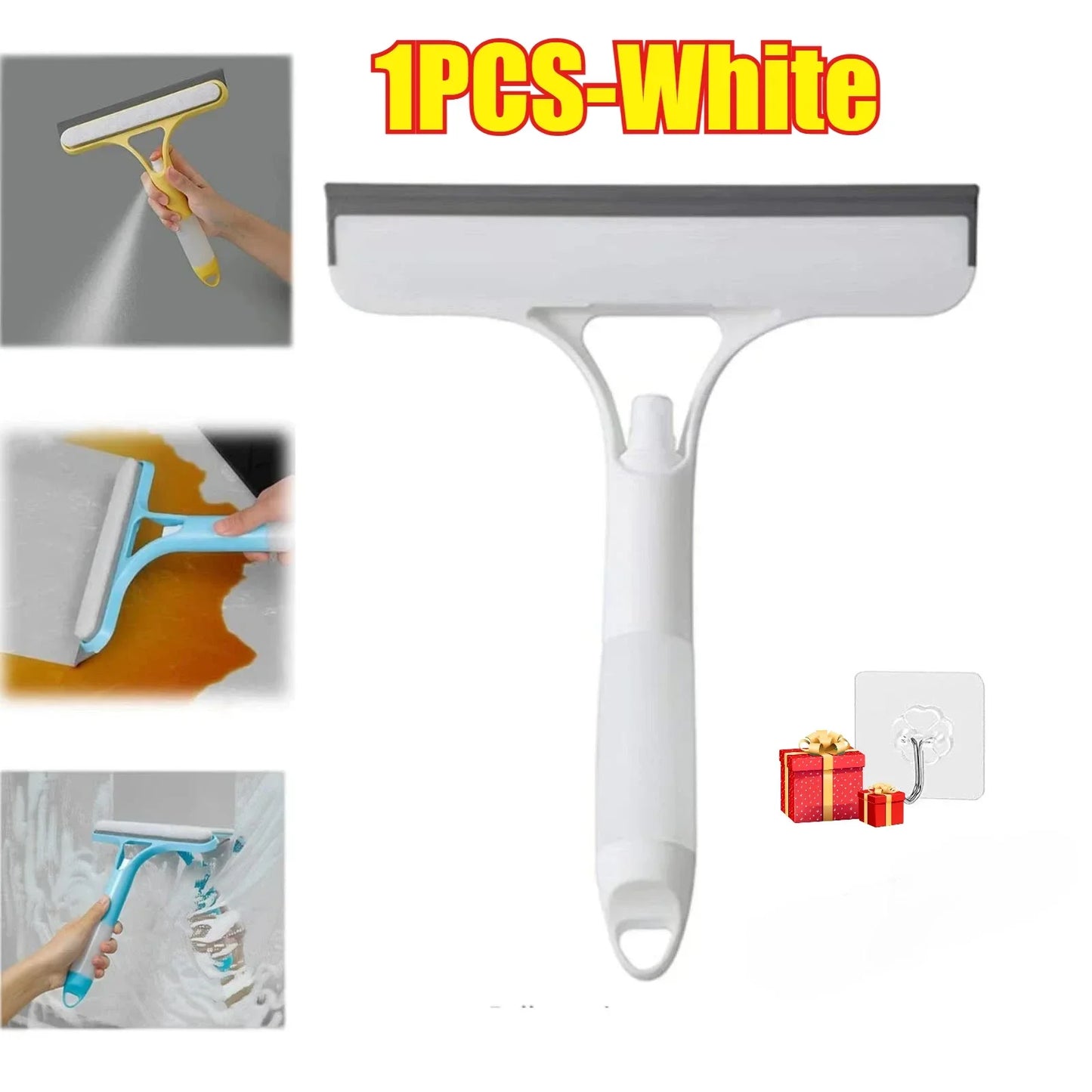 3-In-1 Multifunctional Mirrors Glass Window Wiper with Watering Can Glass Cleaning Tool Scraper Household Window Cleaning Tools