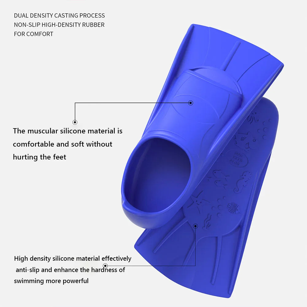 Swimming Training Fins Silicone Swim Fin Comfortable Swimming Flippers Non Slip Diving Shoes Portable Diving Supplies