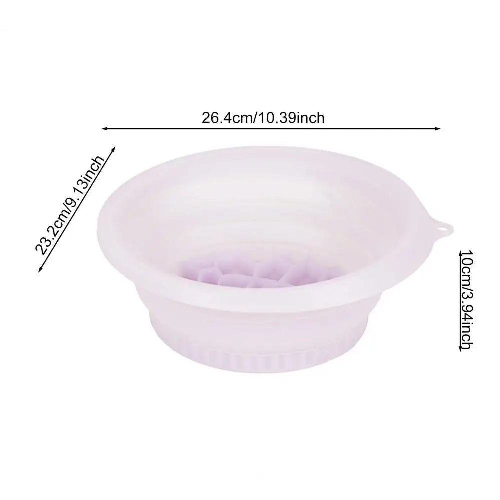 Foldable Silicone Ice Bath Bowl -Facial Skin Care & Migraine Relief, Reusable Cold Compress Basin for Puffiness & Acne Reduction