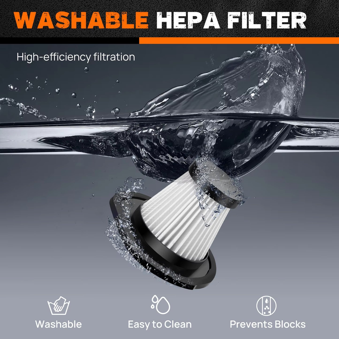 3 in 1 Cordless Handheld Vacuum Cleaner, Rechargeable Portable Powerful Cordless Vacuum Cleaner, Long Runtime USB Rechargeable