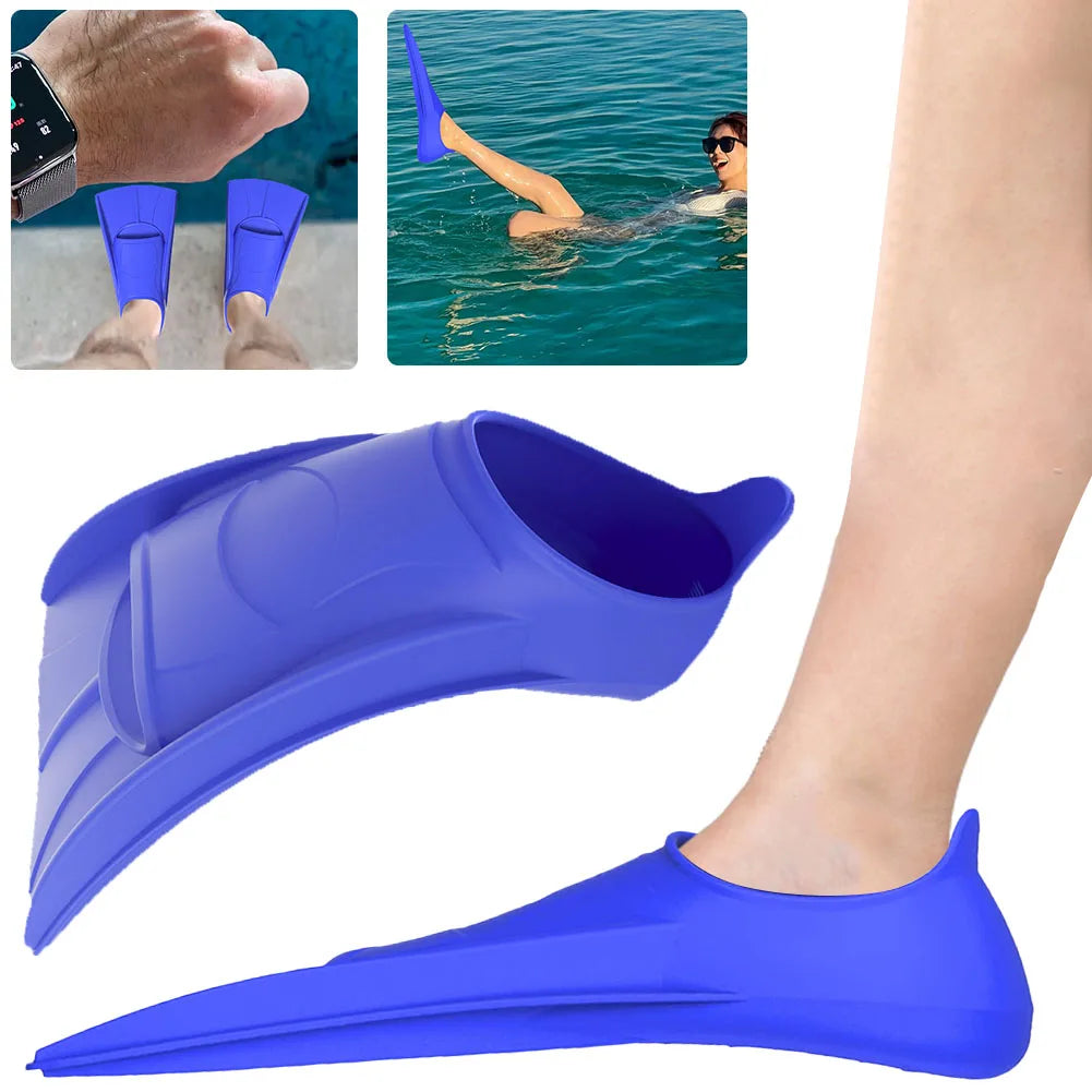 Swimming Training Fins Silicone Swim Fin Comfortable Swimming Flippers Non Slip Diving Shoes Portable Diving Supplies
