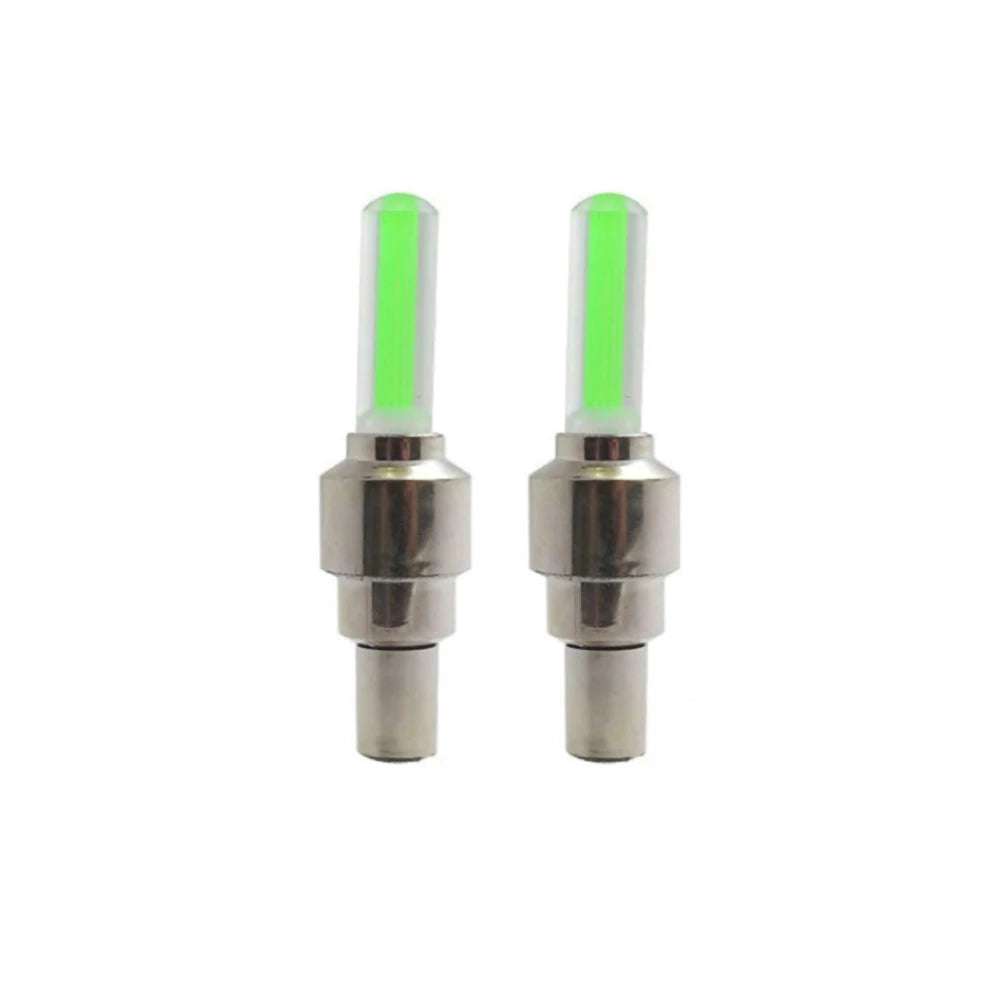 2PCS Bicycle Bike LED Lights Tire Valve Cap Flashlight Auto Car Motorcycle Tire Air Valve Wheel Spokes Light Bike Accessories