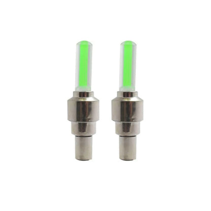2PCS Bicycle Bike LED Lights Tire Valve Cap Flashlight Auto Car Motorcycle Tire Air Valve Wheel Spokes Light Bike Accessories