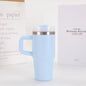 14Oz Car Mug with Handle Double-Layer Vacuum Coffee Cup Portable Water Cup Large Capacity 304 Stainless Steel Travel Thermal Cup