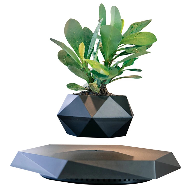 Levitating Air Bonsai Pot Flower Pot Planters Magnetic Suspension Floating Pot Potted Plant Home without Plants Rotation