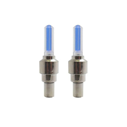 2PCS Bicycle Bike LED Lights Tire Valve Cap Flashlight Auto Car Motorcycle Tire Air Valve Wheel Spokes Light Bike Accessories