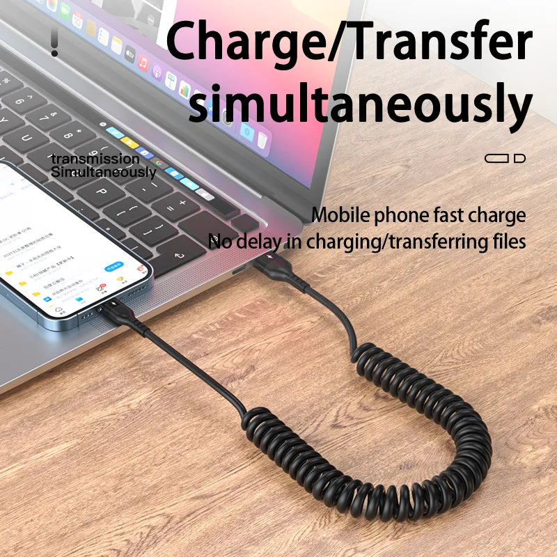 3 in 1 66W Fast Charging Cable Type C Cable Micro USB Cable for Iphone Charging Cable for Samsung Xiaomi Huawei Charger Cable