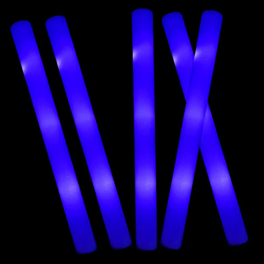 30Pcs LED Foam Sticks White Light Glow Sticks Glow Cheer Batons Flashing Effect Glow in the Dark Wedding Party Supply 3 Flashing