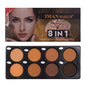 8 Colors Matte Face Foundation Contour Palette Face Makeup Palette for Women 3D Contouring Shadow Wheat Color Bronze Water Proof