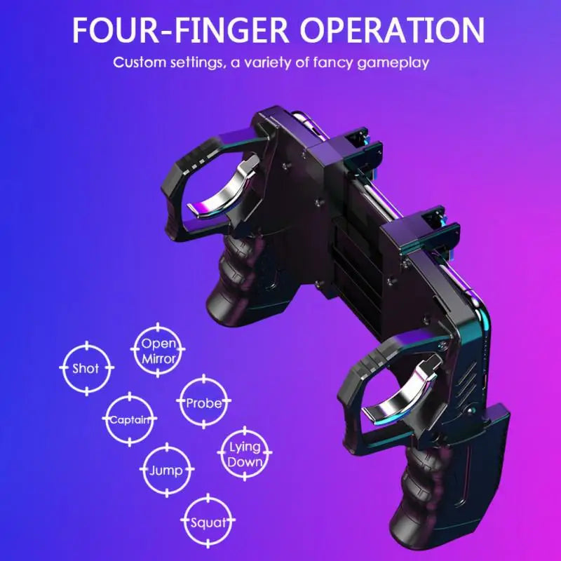 K21 Game Handle PUBG Mobile Phone Gamepad Joystick L1 R1 Trigger Game Shooter Controller for Iphone Andriod Phones