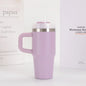14Oz Car Mug with Handle Double-Layer Vacuum Coffee Cup Portable Water Cup Large Capacity 304 Stainless Steel Travel Thermal Cup