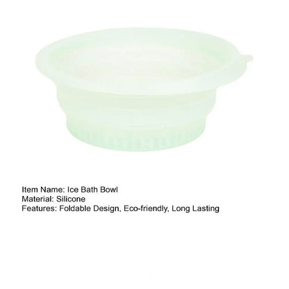 Foldable Silicone Ice Bath Bowl -Facial Skin Care & Migraine Relief, Reusable Cold Compress Basin for Puffiness & Acne Reduction
