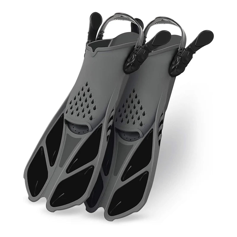 Professional Snorkeling Foot Diving Fins Adjustable Adult Kids Swimming Comfort Fins Flippers Swimming Equipment