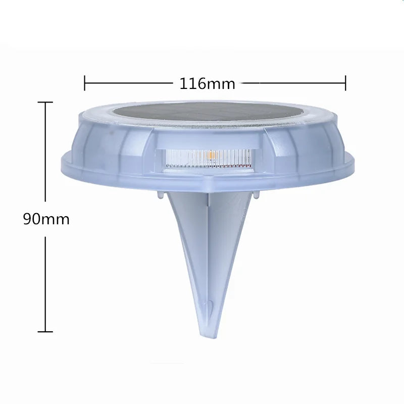 Outdoor Waterproof LED Solar Lawn Lights - Decorative Buried Street Lamp for Gardens and Villas, Warm White Illumination