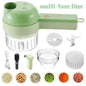 4 in 1 Portable Handheld Electric Vegetable Slicer USB Rechargeable Food Processor Garlic Chili Celery Chopper Kitchen Tools