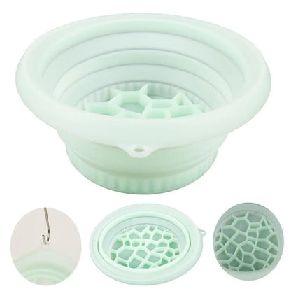 Foldable Silicone Ice Bath Bowl -Facial Skin Care & Migraine Relief, Reusable Cold Compress Basin for Puffiness & Acne Reduction
