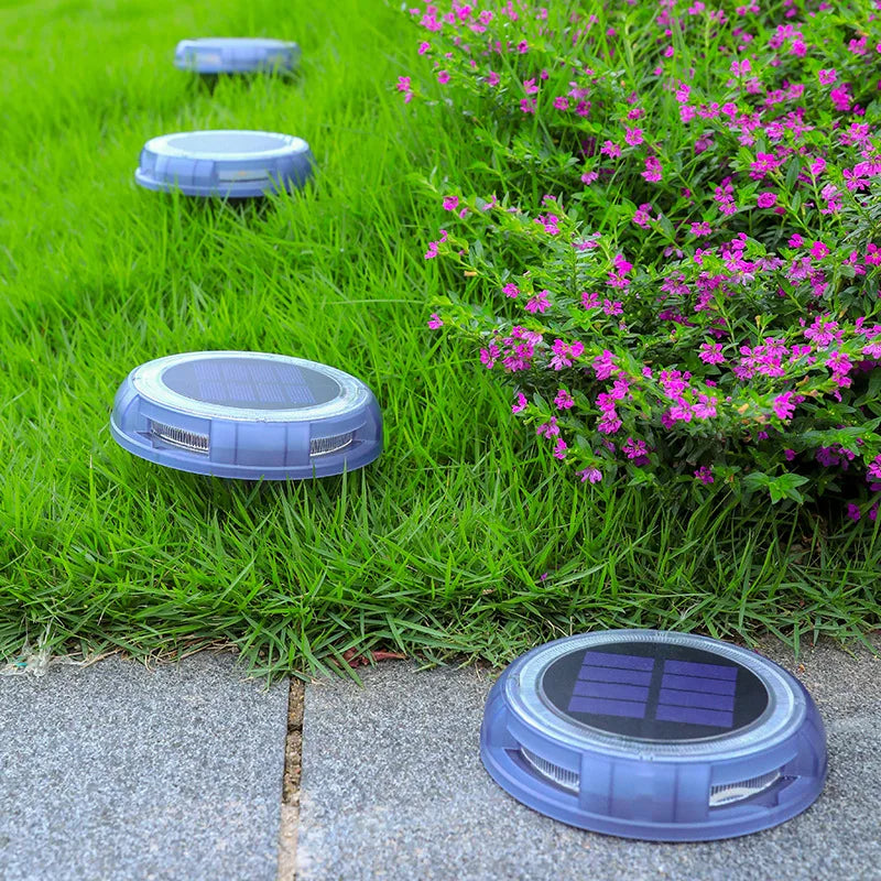 Outdoor Waterproof LED Solar Lawn Lights - Decorative Buried Street Lamp for Gardens and Villas, Warm White Illumination