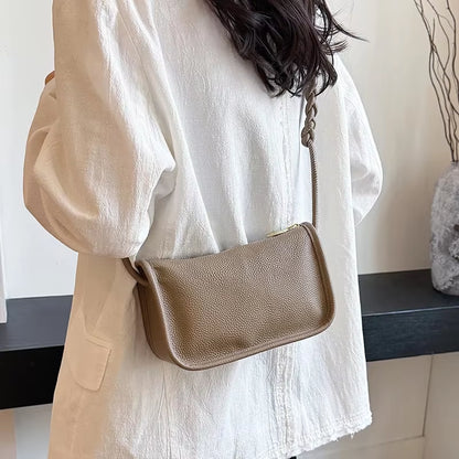 100%Real Cowhide Genuine Leather Sac Fashion Women Crossbody Bags for Ladies New High Capacity Shoulder Bag Handbag Female Purse