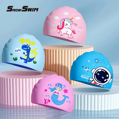 Children'S Swimming Goggles Small Frame Waterproof Anti-Fog HD Boys and Girls Swimming Glasses Swimming Cap Set Diving Equipment