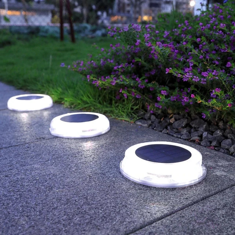 Outdoor Waterproof LED Solar Lawn Lights - Decorative Buried Street Lamp for Gardens and Villas, Warm White Illumination