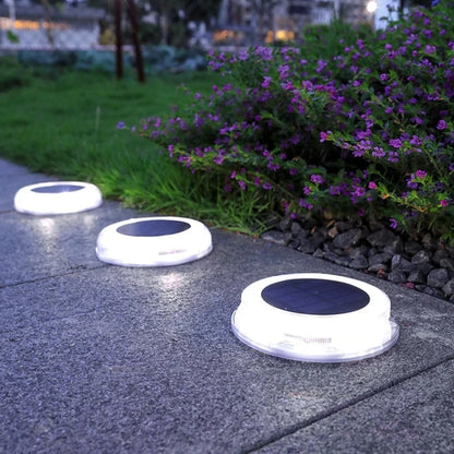 Outdoor Waterproof LED Solar Lawn Lights - Decorative Buried Street Lamp for Gardens and Villas, Warm White Illumination