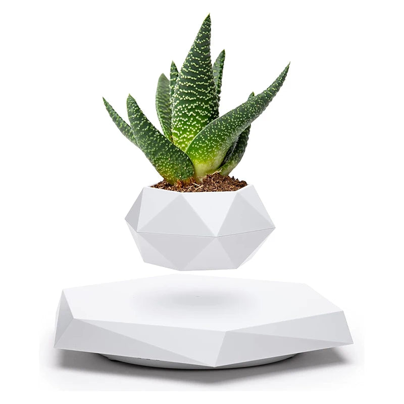 Levitating Air Bonsai Pot Flower Pot Planters Magnetic Suspension Floating Pot Potted Plant Home without Plants Rotation