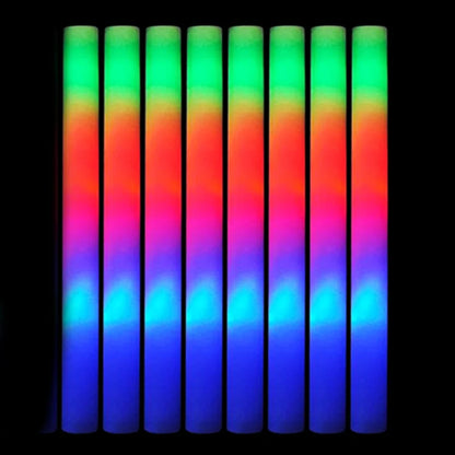 30Pcs LED Foam Sticks White Light Glow Sticks Glow Cheer Batons Flashing Effect Glow in the Dark Wedding Party Supply 3 Flashing