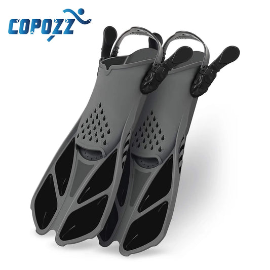 Professional Snorkeling Foot Diving Fins Adjustable Adult Kids Swimming Comfort Fins Flippers Swimming Equipment