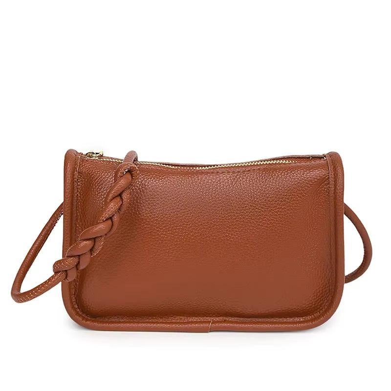 100%Real Cowhide Genuine Leather Sac Fashion Women Crossbody Bags for Ladies New High Capacity Shoulder Bag Handbag Female Purse