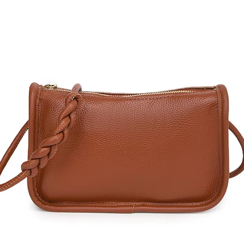 100%Real Cowhide Genuine Leather Sac Fashion Women Crossbody Bags for Ladies New High Capacity Shoulder Bag Handbag Female Purse