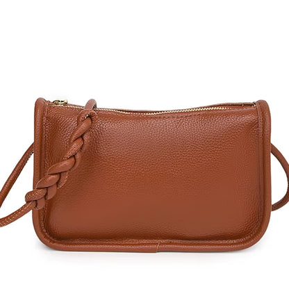 100%Real Cowhide Genuine Leather Sac Fashion Women Crossbody Bags for Ladies New High Capacity Shoulder Bag Handbag Female Purse
