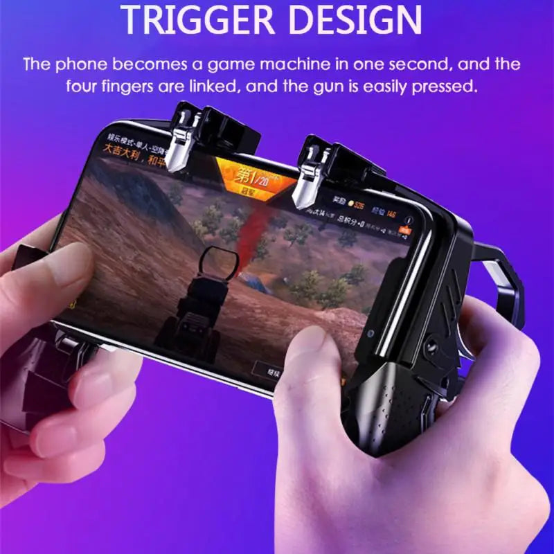 K21 Game Handle PUBG Mobile Phone Gamepad Joystick L1 R1 Trigger Game Shooter Controller for Iphone Andriod Phones