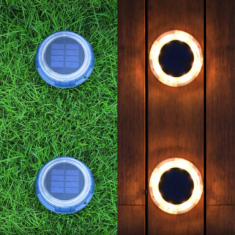 Outdoor Waterproof LED Solar Lawn Lights - Decorative Buried Street Lamp for Gardens and Villas, Warm White Illumination
