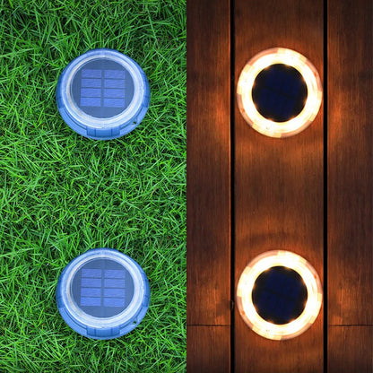 Outdoor Waterproof LED Solar Lawn Lights - Decorative Buried Street Lamp for Gardens and Villas, Warm White Illumination