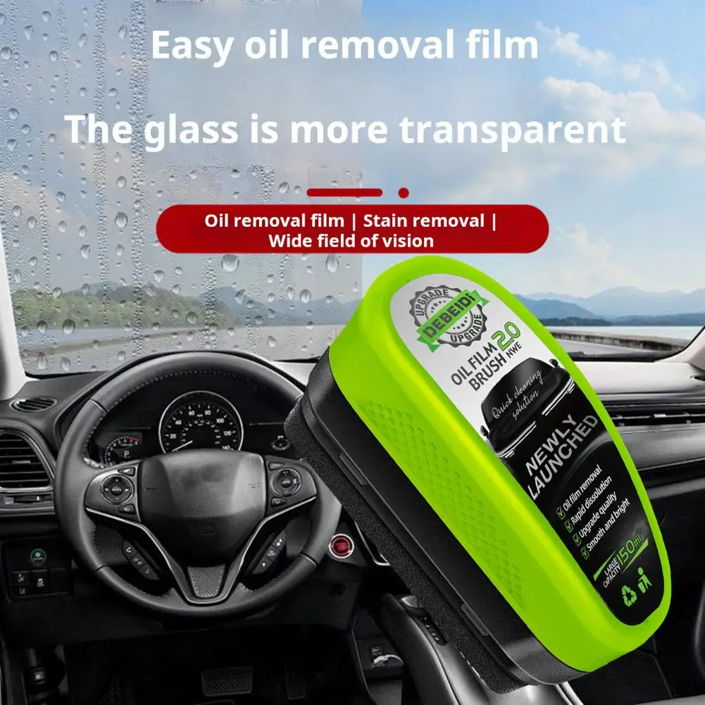 Cleaning Tool Car Glass Oil Film Cleaning Brush Windshield Cleaner with Ergonomic Handle Windshield Maintenance Cleaning Brush